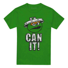 (L, Kelly Green) Sesame Street Unisex Adult Can It! T-Shirt