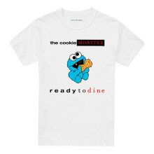 (3XL, White) Sesame Street Unisex Adult Ready To Dine T-Shirt