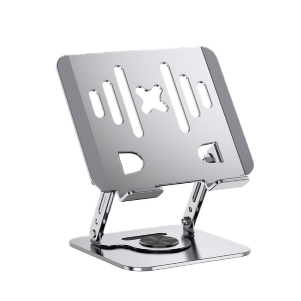Foldable Height Adjustable Tablets Stand With 360 Rotations Carbon Steel For Desk Silver 7695001176026