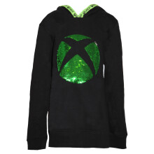(12-13 Years, Black) Xbox Childrens/Kids Logo Sequin Flip Hoodie