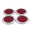 12 Pcs Auto Car Plastic Round Reflective Reflector Sticker Red 2