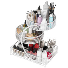 3-Tier Metal Storage Rack - No Assembly Required, Cosmetic Organizer, Fruit & Vegetable Basket, Kitchen Storage