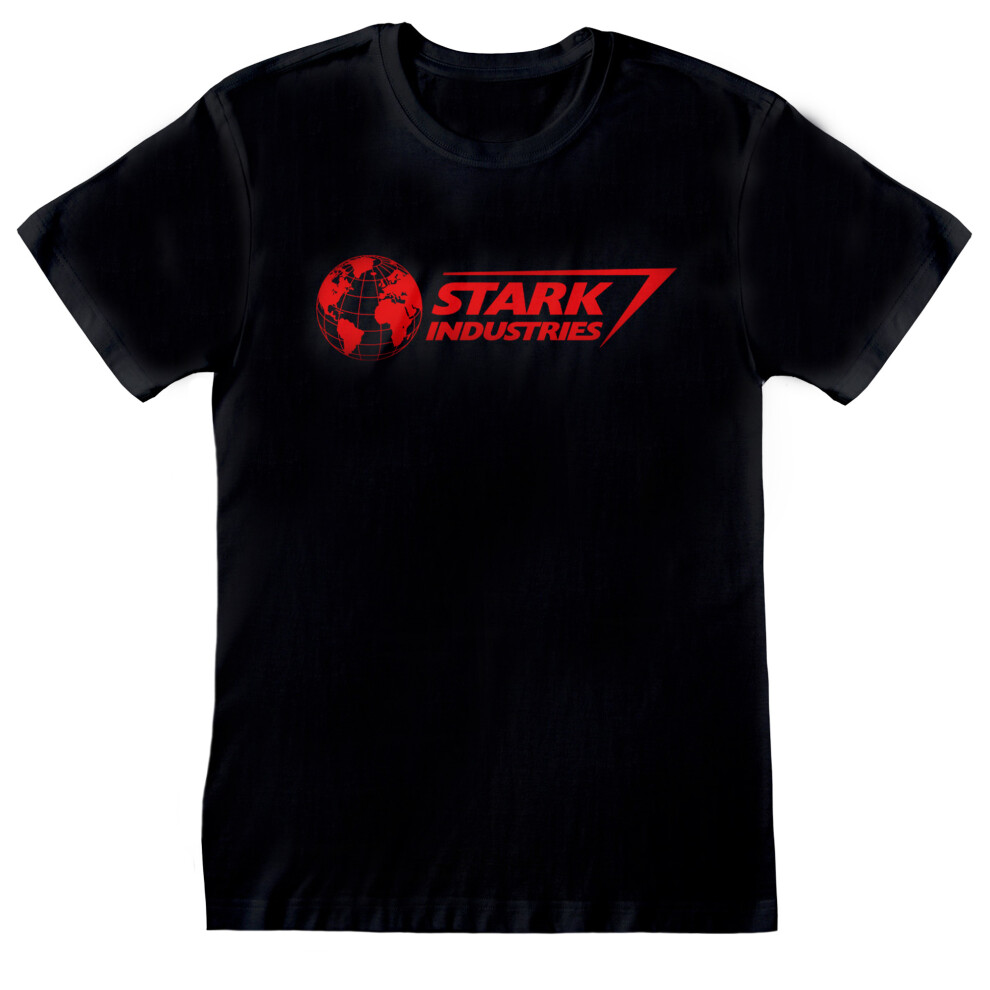 Marvel (S, Black/Red) Unisex Adult Stark Industries T-Shirt