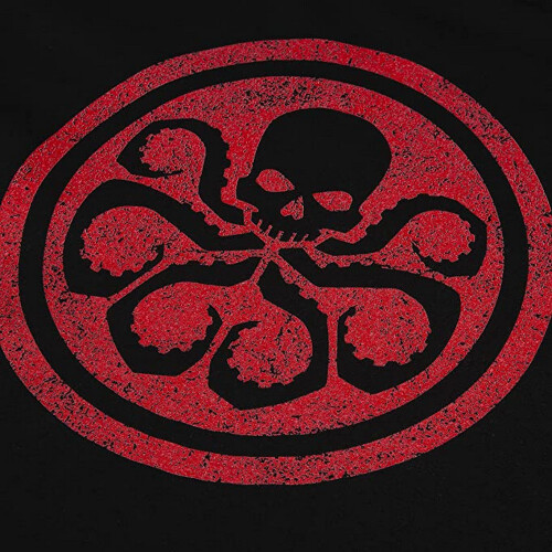 Marvel (S, Black) Marvel Mens Hydra Logo T-Shirt 2