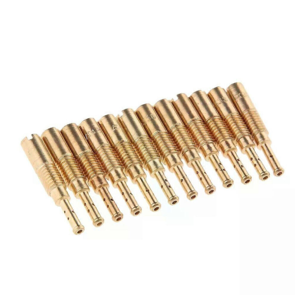 12 Idle/Pilot Jets Compatible With Keihin Pz19 Pb16/18/20 30 31 33 35 36 38 40 42 45 48 50 52 9174446938409