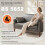 Homcom HOMCOM 2 Seater Sofa, 132 cm Modern Small Sofa with Solid Wood Legs, Grey 8