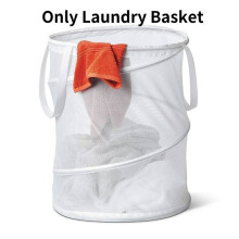 (White) Oxford Cloth Foldable Laundry Basket Washing Clothes Hamper Household Gadgets