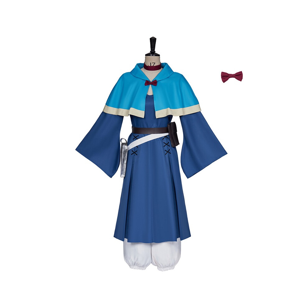 (XL) Marcille Inspired Cosplay Costume Women Dungeon Adventure Elf Mage Outfit Anime Character Wear