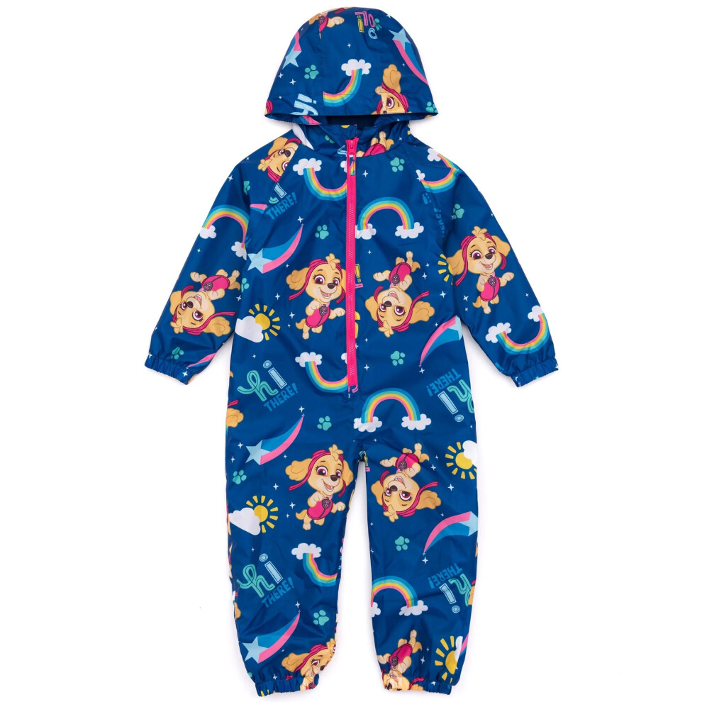 Paw Patrol (6-7 Years, Blue) Girls Skye Puddle Suit