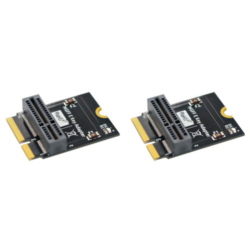 2X M.2 NGFF E-Key to E- Key Convert Adapter Card for AX200/201/210 WiFi Card Vertical Installation