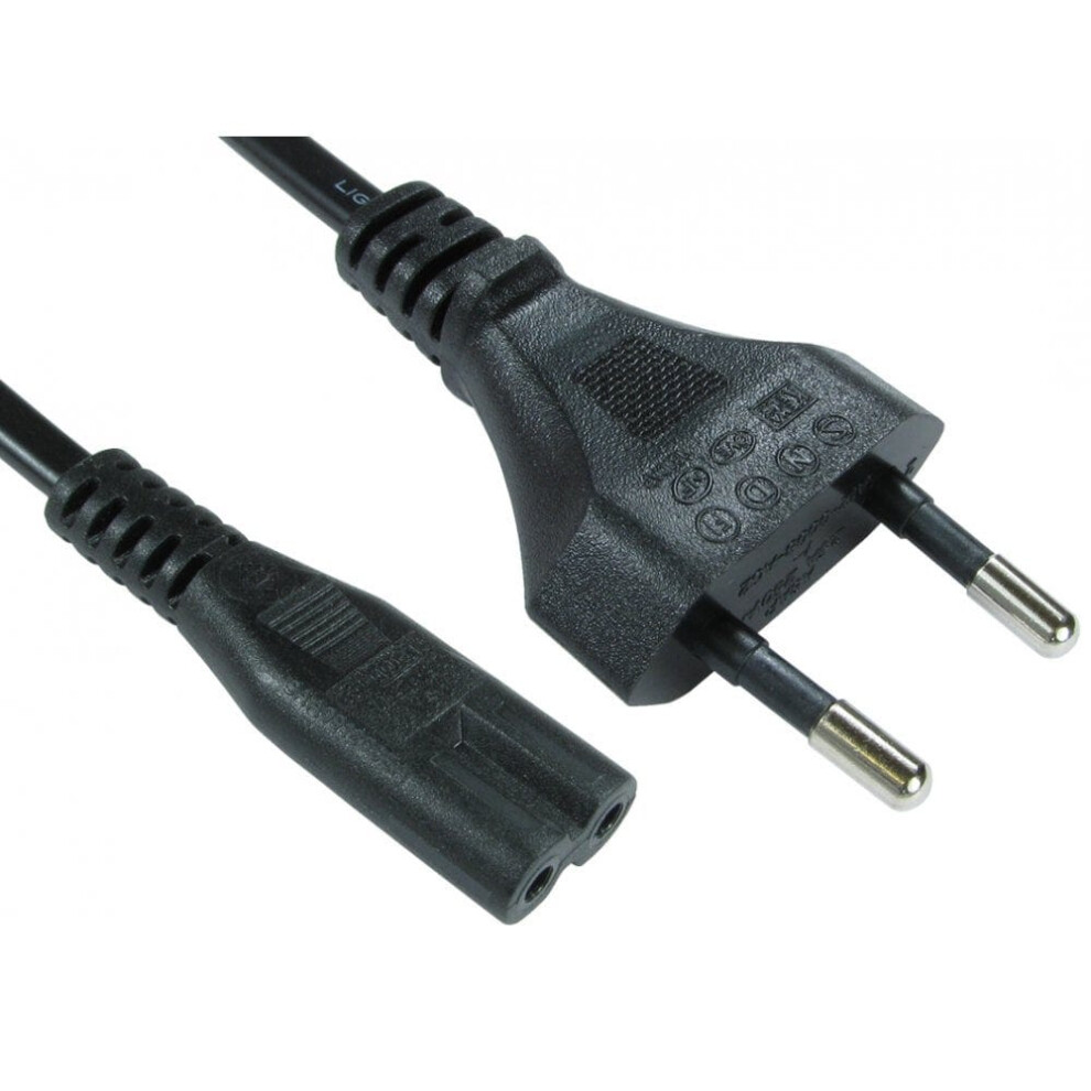 Cms Cables 2M Euro Plug To C7 Mains Lead 5055781242403
