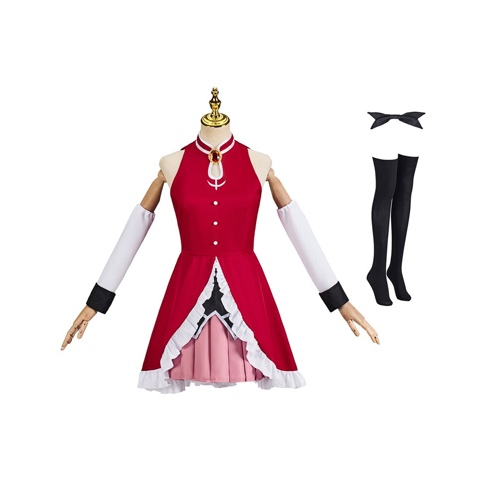 (XL) Homura Inspired Cosplay Costume Women Time Control Magical Girl Battle Outfit Anime Wear