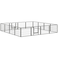 Koira- ja pentuaitaus, 16 modulaarista paneelia ja 2 sisäänkäyntiä, 80x1,5x60cm