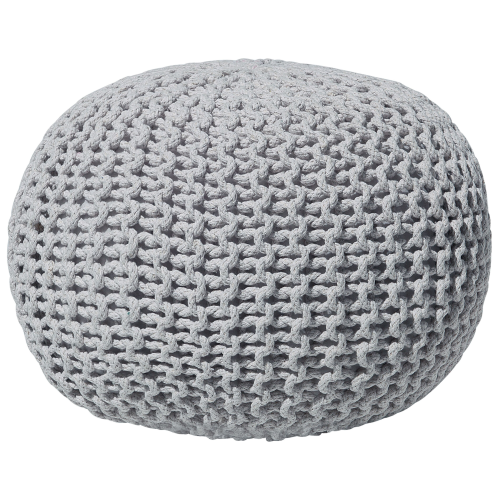 Beliani Pouffe CONRAD Cotton Light Grey