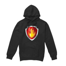 (XL, Black) Paw Patrol Mens Marshall Badge Hoodie