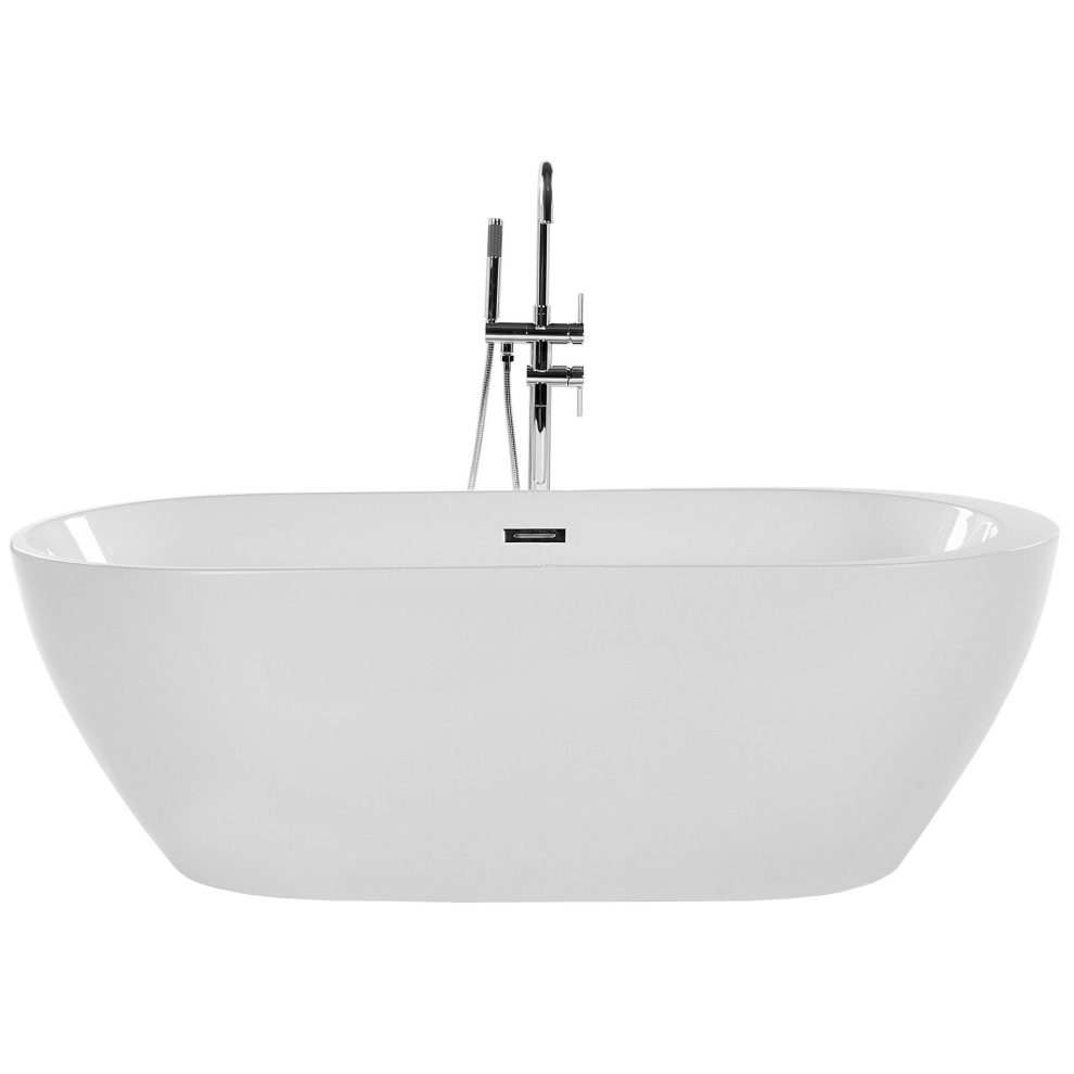 Beliani Freestanding Bathtub Nevis 1700 X 800 Mm White