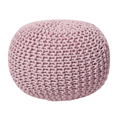 Beliani Pouffe CONRAD Cotton Pink