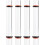 4-Piece Polymer Clay Acrylic Rolling Pin Set - Clear Slab Roller Tools with Thickness Rings for DIY 1