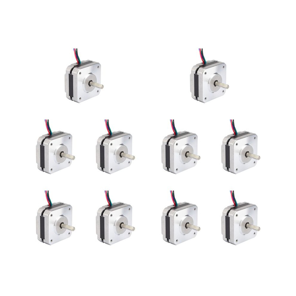 10X 17Hs08-1004S 4-Lead Nema 17 Stepper Motor 20Mm 1A 13Ncm(18.4Oz.in) 42 Motor Nema17 Stepper 4713639219755
