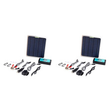 2X 20W Solar Panel 12V 10A Battery Controller Car Charger Outdoor Battery Supply for Vehicle Battery with OBD Plug