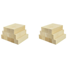 2X Blocchi di Legno per Intagliare E Intagliare Blocchi di Legno Non Finiti Blocchi per Intaglio in Tiglio Set in Legno Tenero per Principianti di