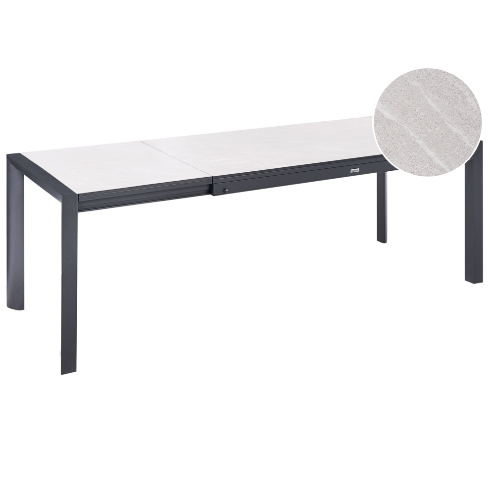 Beliani Extending Garden Dining Table Binasco 160/220 Cm 90 Cm Beige