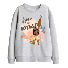 (7-8 Years, Athletic Heather) Moana Childrens/Kids Born To Voyage Sweatshirt