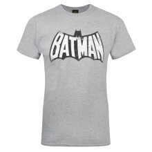 (S, Grey) Batman Official Mens Retro Logo T-Shirt