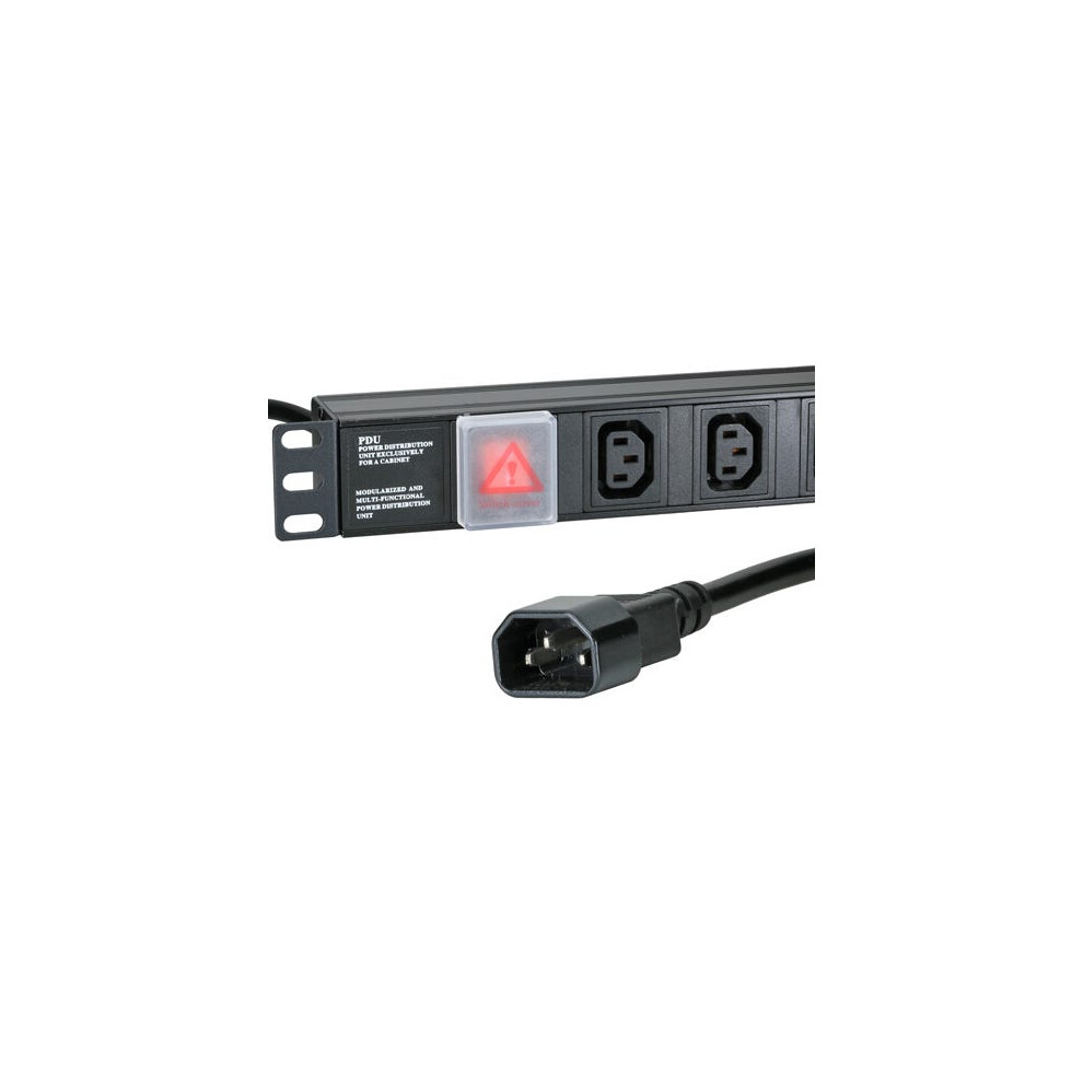 Cablenet 8 Way IEC - C13 Horizontal 1u PDU with IEC - C14 3m Feed