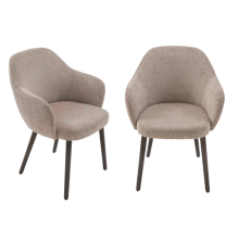 Set of 2 fabric bridge chairs, 51 cm wide - ERNEST