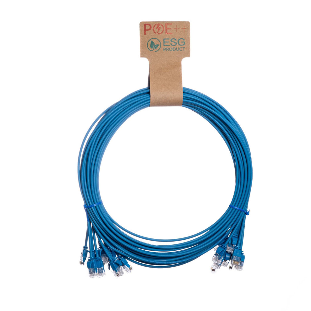 Cablenet 2M Cat6 Rj45 U/Utp Lsoh 30Awg Slim Snagless Booted Patch Lead (Pk 10) Blue 5056750345156