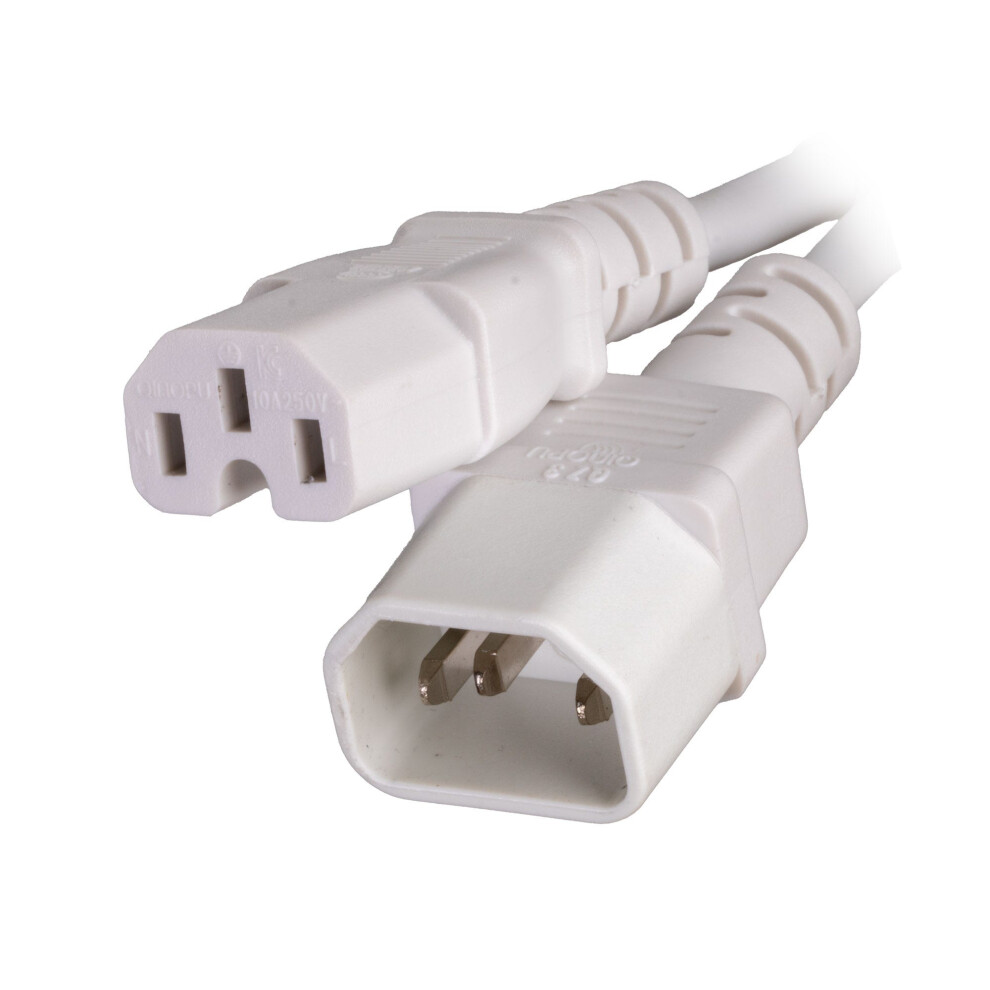 Cablenet 2M C14 - C15 Hot Condition H05rr-F 0.75Mm Power Lead White 5056750341271