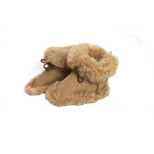 (S, Mink) Eastern Counties Leather Baby Alex Sheepskin Lace Up Booties