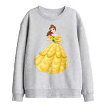 (5-6 Years, Athletic Heather) Beauty And The Beast Childrens/Kids Belle Rose Sweatshirt