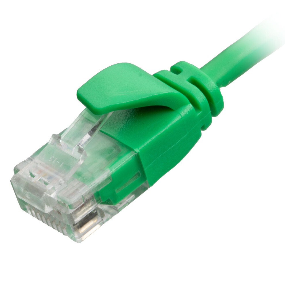 Cablenet 2.5M Cat6 Rj45 U/Utp Lsoh 30Awg Slim Snagless Booted Patch Lead Green 5056750334983