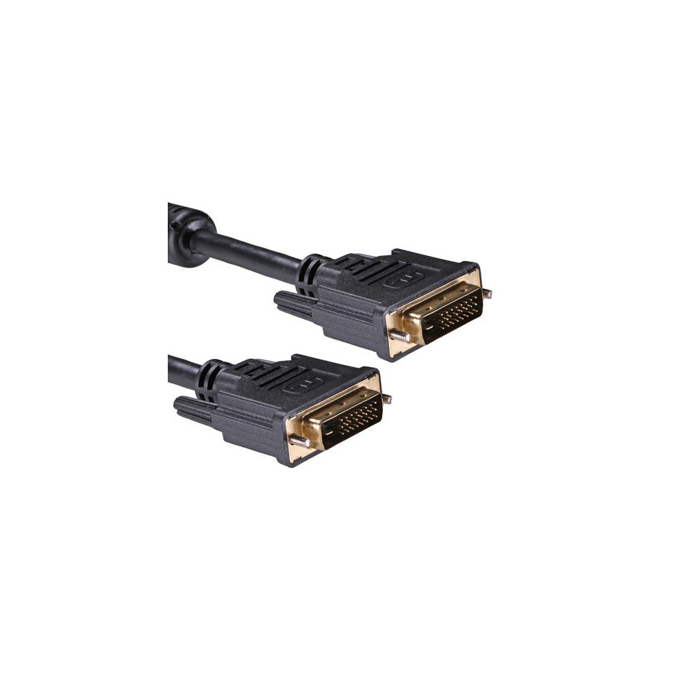 Cablenet 1M Dvi-D 24+1 Dual Link 1080P Male - Male 30Awg Pvc Cable Gold/Black 5056750302333