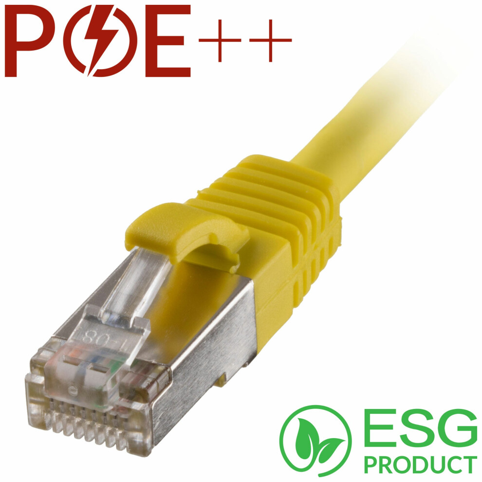 Cablenet 0.5M Cat6a Rj45 S/Ftp Lsoh 26Awg Snagless Boot Patch Lead (Pk 100) Yellow 5056750312639