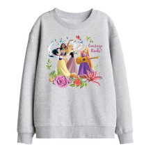 (12-13 Years, Athletic Heather) Disney Princess Childrens/Kids Snow White Pocahontas Sleeping Beauty Sweatshirt