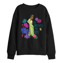 (9-11 Years, Black) The Princess and the Frog Childrens/Kids My Dreams, My Way Tiana Sweatshirt
