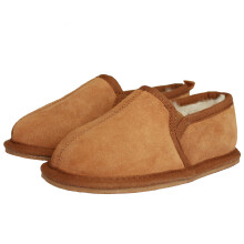 (12-13 Child UK, Chestnut) Eastern Counties Leather Childrens/Kids Sheepskin Lined Slippers