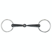 (6in, Black) Shires Sweet Iron Hollow Mouth Horse Loose Ring Snaffle Bit