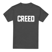 (M, Charcoal) Creed Unisex Adult Cracked Heather Logo T-Shirt