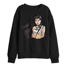 (5-6 Years, Black) Pocahontas Childrens/Kids Sketch Sweatshirt