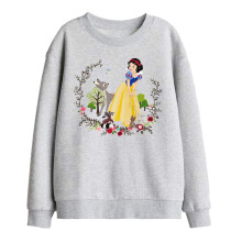 (9-11 Years, Athletic Heather) Snow White Childrens/Kids Snow White And Her Forest Friends Sweatshirt