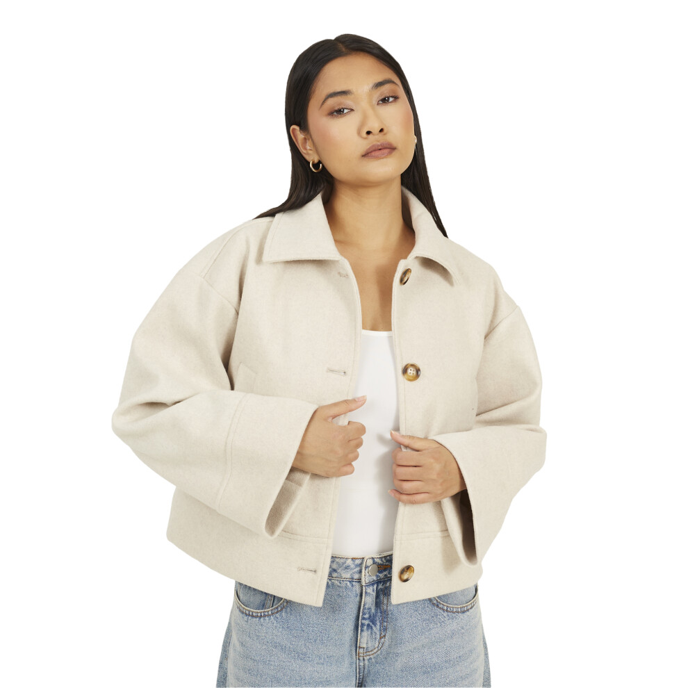 Brave Soul (16 Uk, Oat Marl) Womens/Ladies Bonded Jacket Multicoloured