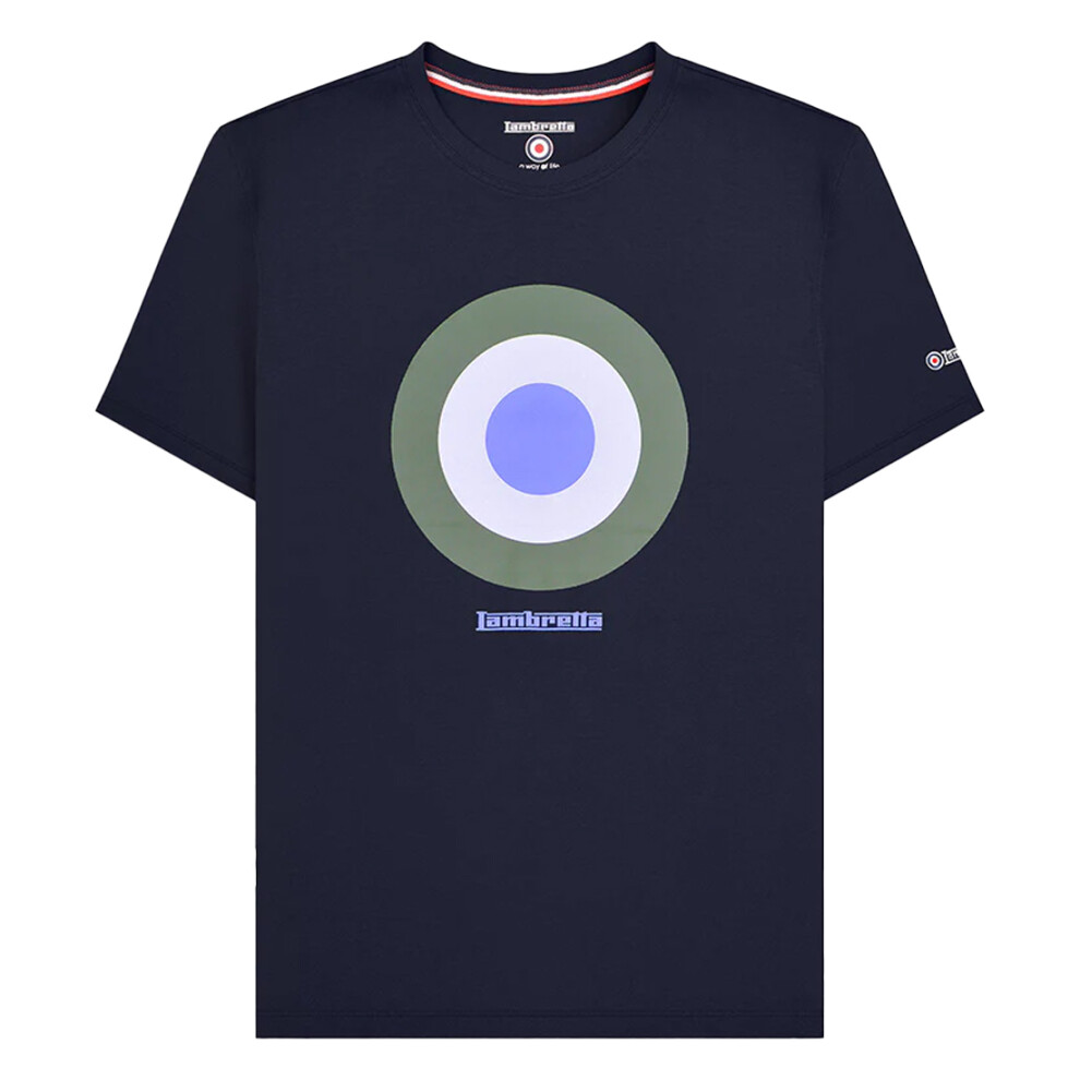 Lambretta (3Xl, Navy) Mens Ss24 Target T-Shirt