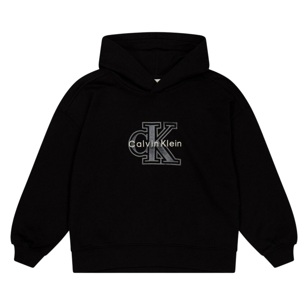 Calvin Klein (16 Years, Black) Childrens/Kids Embroidered Logo Hoodie