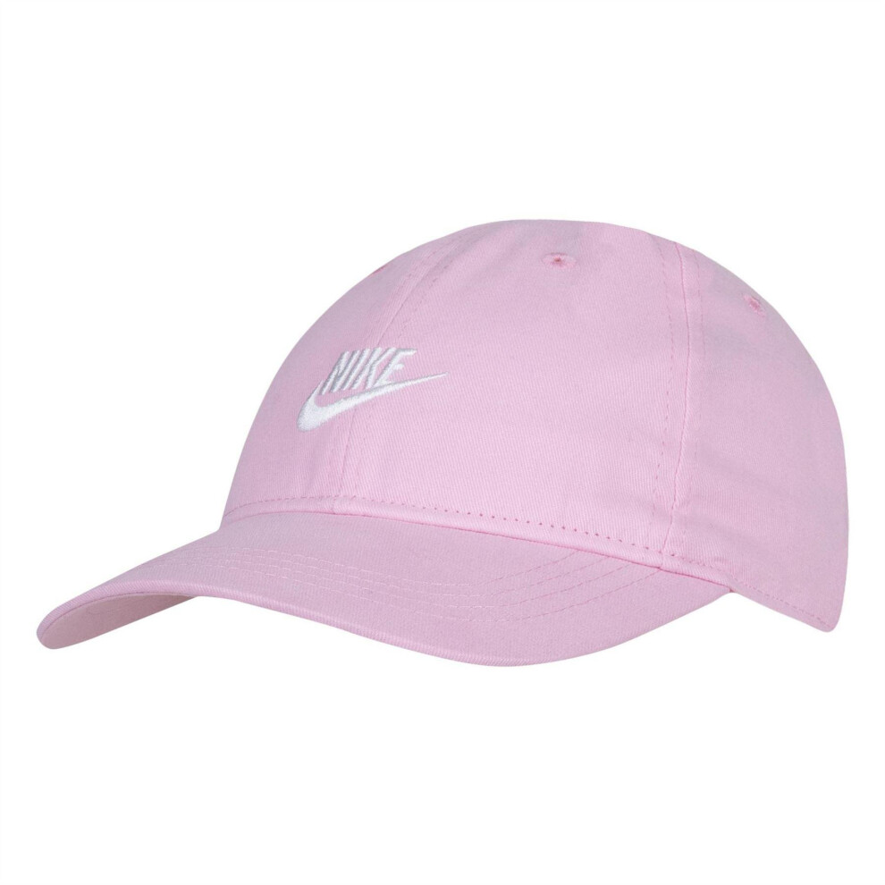 Nike (One Size, ) Childrens/Kids Heritage Logo Brushed Cotton Twill Baseball Cap Pink