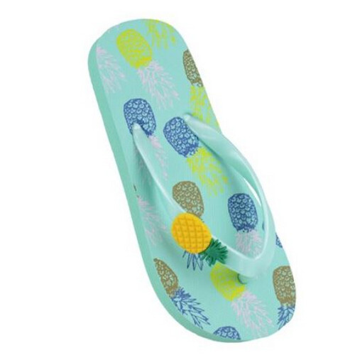 (2-3 UK, Green) Sandrocks Girls Pineapple Flip Flops