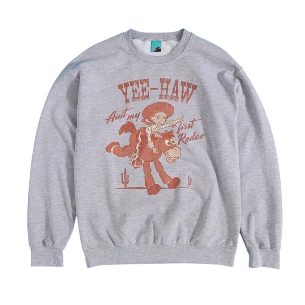 Toy Story (M, Grey Marl) Unisex Adult Yee-Haw Jessie Marl Sweatshirt